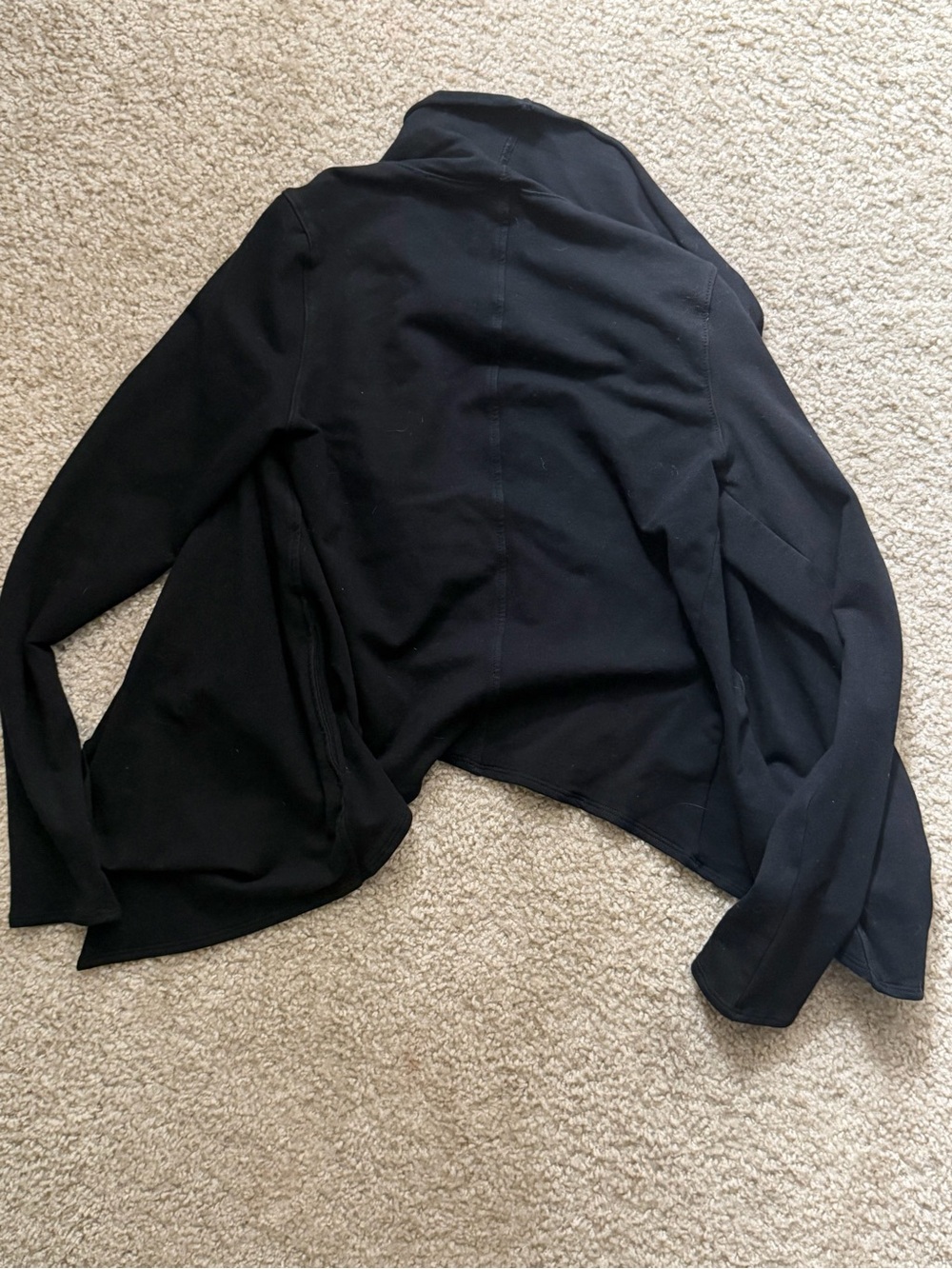 Women’s Black Open-Front Draped Blazer